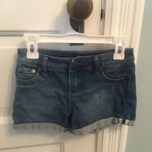 Petite jegging jean shorts